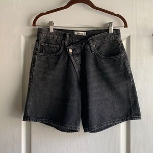 Agolde criss cross black shorts, size 26